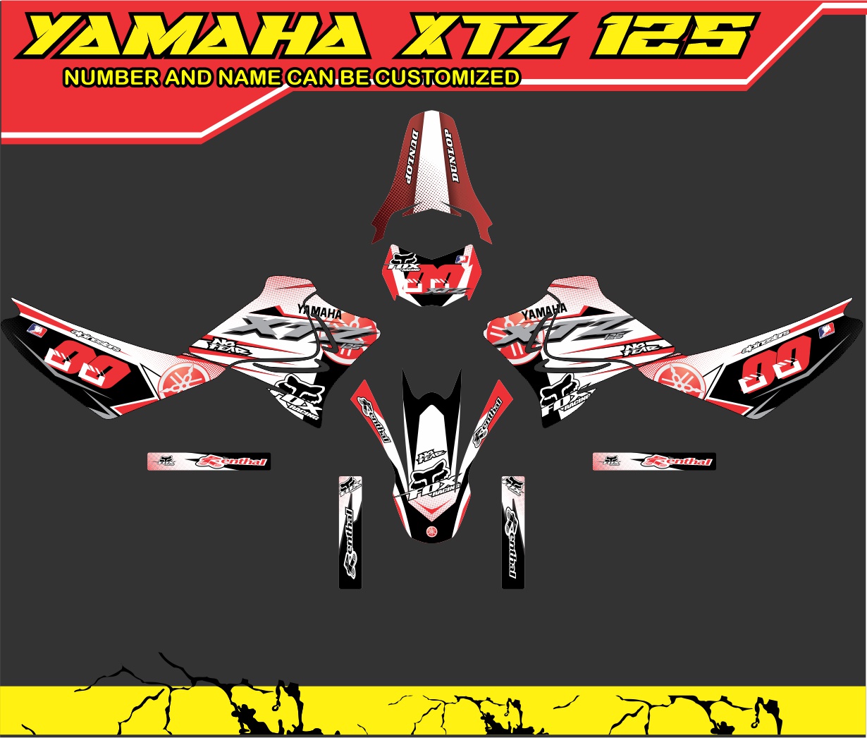 Yamaha xtz 125 full body decals | Lazada PH