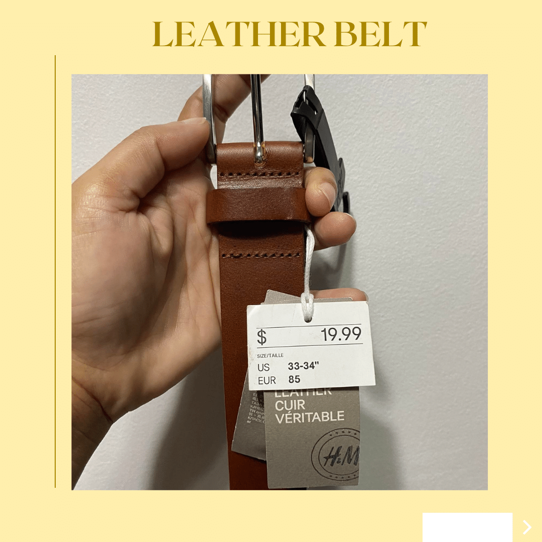 Imported 100 Original H&M Leather Belt for Men 100 Genuine Metal