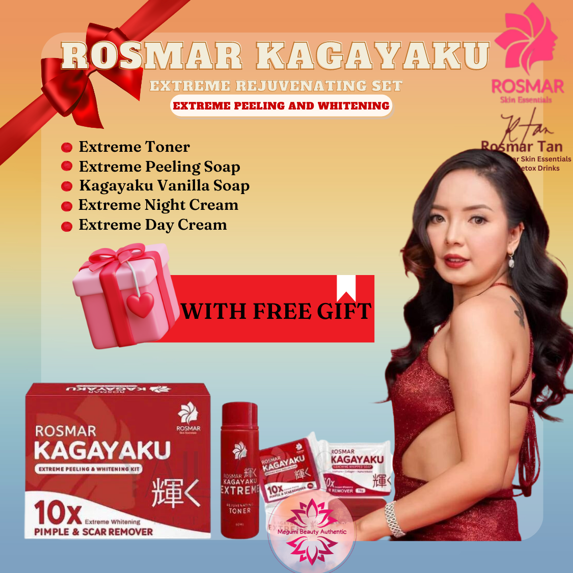 ORIGINAL 100% Authentic Rosmar Kagayaku Extreme Rejuvenating Set