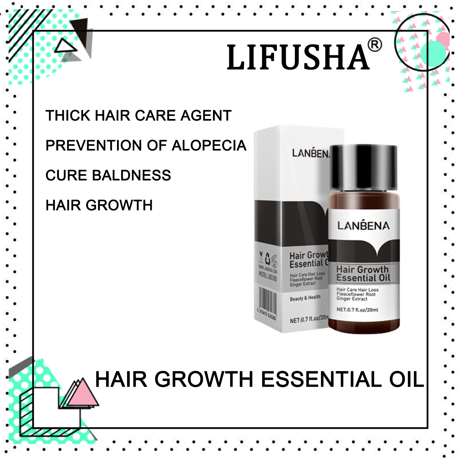 LANBENA Hair Growth Essential Oil for Treatment of Male and Female