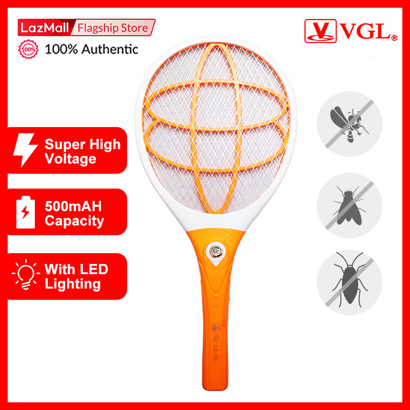 VGL Electric Mosquito Swatter Rechargeable 500mAH with LED lighting ...