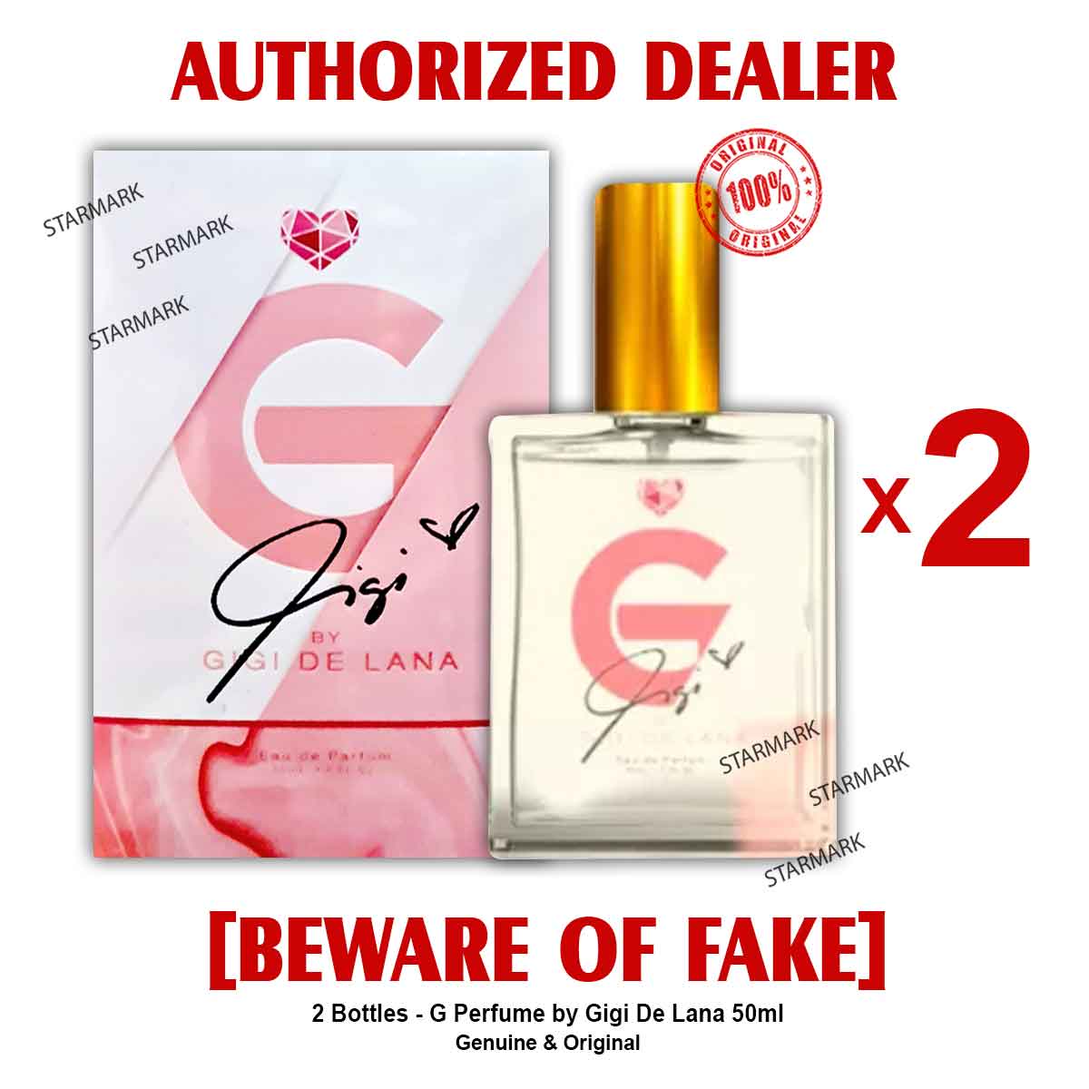 G Perfume Perfumes 50ml by Gigi De Lana AUTHENTIC 2 Bottles Lazada PH