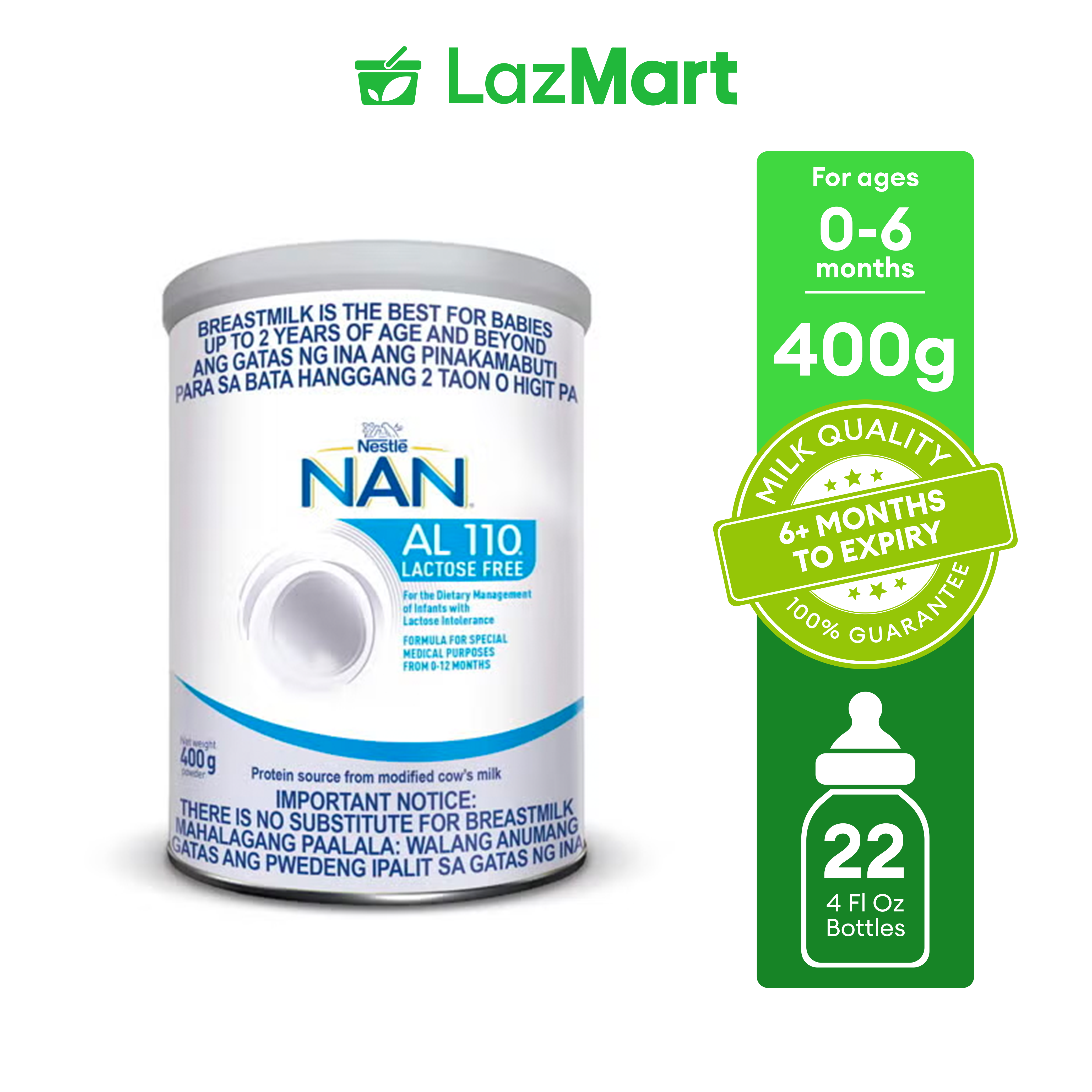 Nan Al110 Lactose Free Formula Milk For Babies NAN AL 110 For 0-6