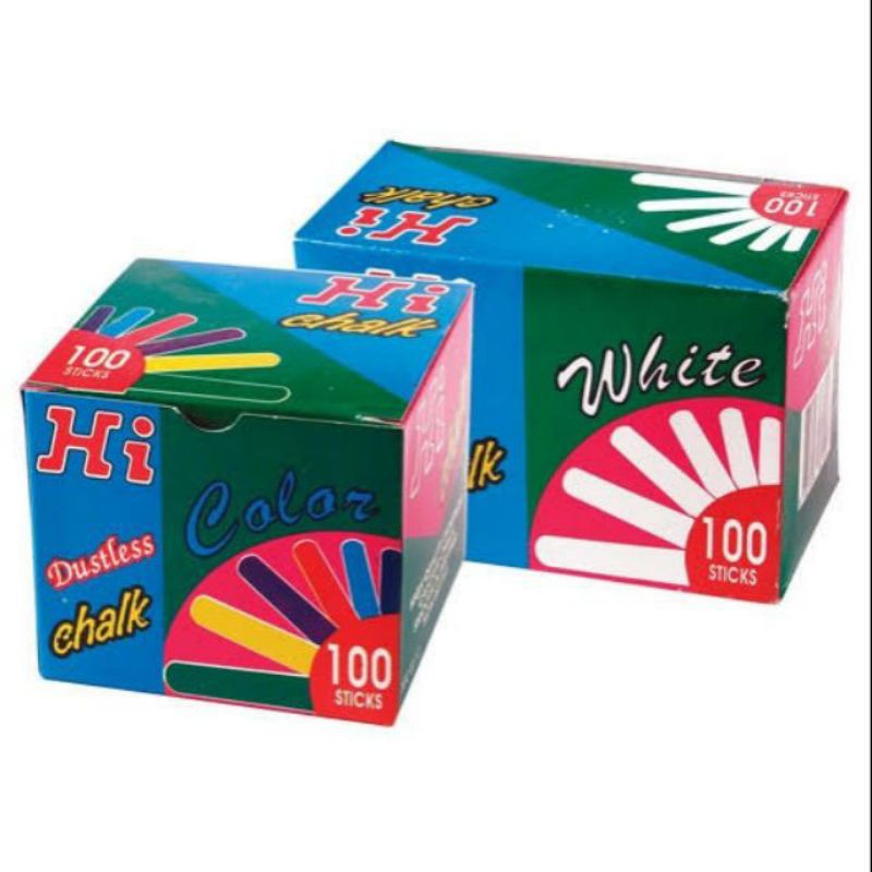 Hi Dustless Blackboard Chalk 100 pieces/box Lazada PH