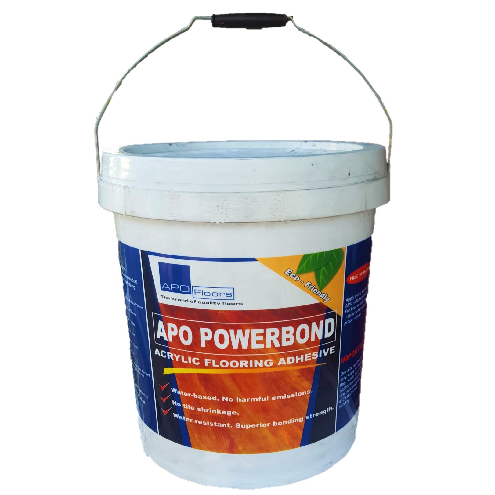Apo Powerbond Acrylic Flooring Adhesive for Vinyl Tiles 20kg with FREE 4 pcs Putty Knife