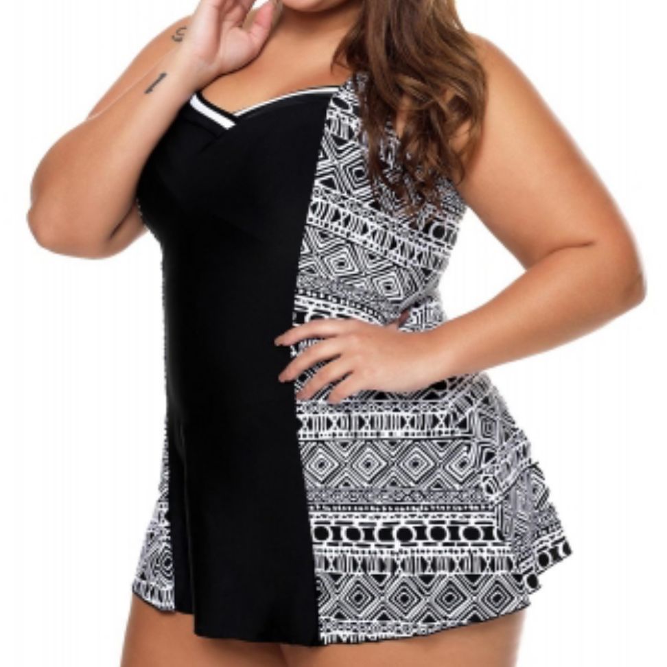 swim dress with sleeves plus size