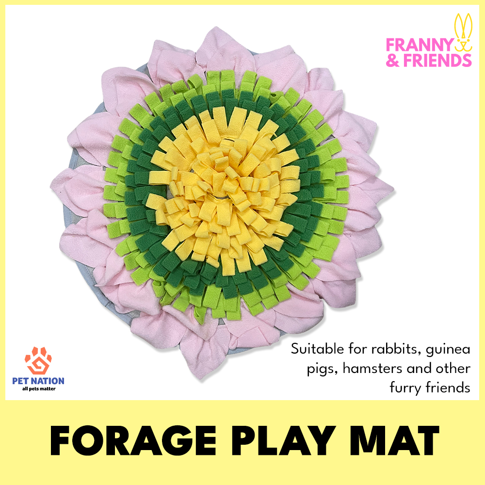 Franny's Rabbit Forage Mat Flower Design Rabbit Play Mat Rabbit Mat
