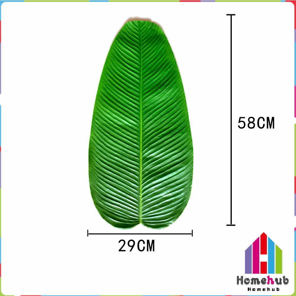 Homehub Fake banana leaf Artificial banana leaf Fake banana leaf S/M/L