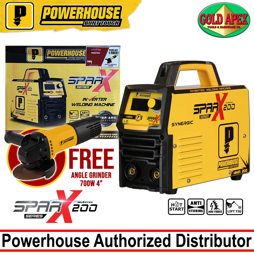 Powerhouse SPARX MMA200 DC Type Inverter Welding Machine 200A
