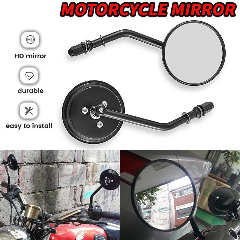 3 Classic Retro Motorcycle Round Rearview Mirror For Harley Sportster 883  1200 Iron 883 Softail Dyna Fatboy Motorcycle Rear View Mirrors