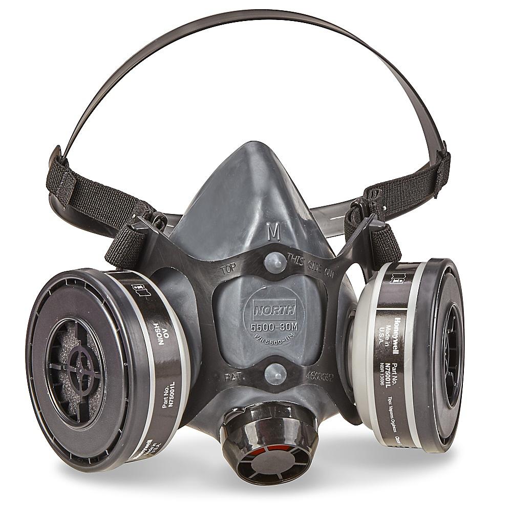 North by Honeywell 5500 Dual Half Mask Respirator w/ N-7500-1 Cartridge ...