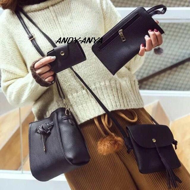 4in1 Korean Leather Shoulder Bag Sling Bag review and price