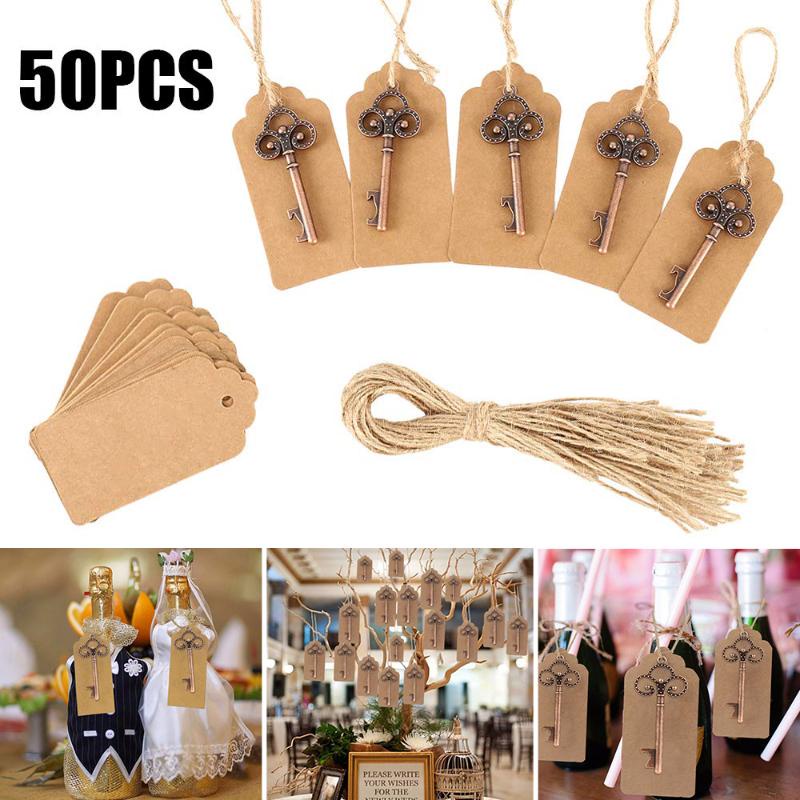 50pcs Key To My Heart Wedding Anniversary Bottle Opener Souvenir And Giveaways With Tag 50pcs