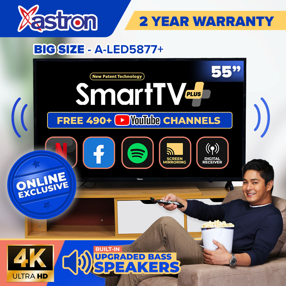 Astron 55" Smart TV [ALED5877 ] Online Exclusive 4K Resolution Netflix