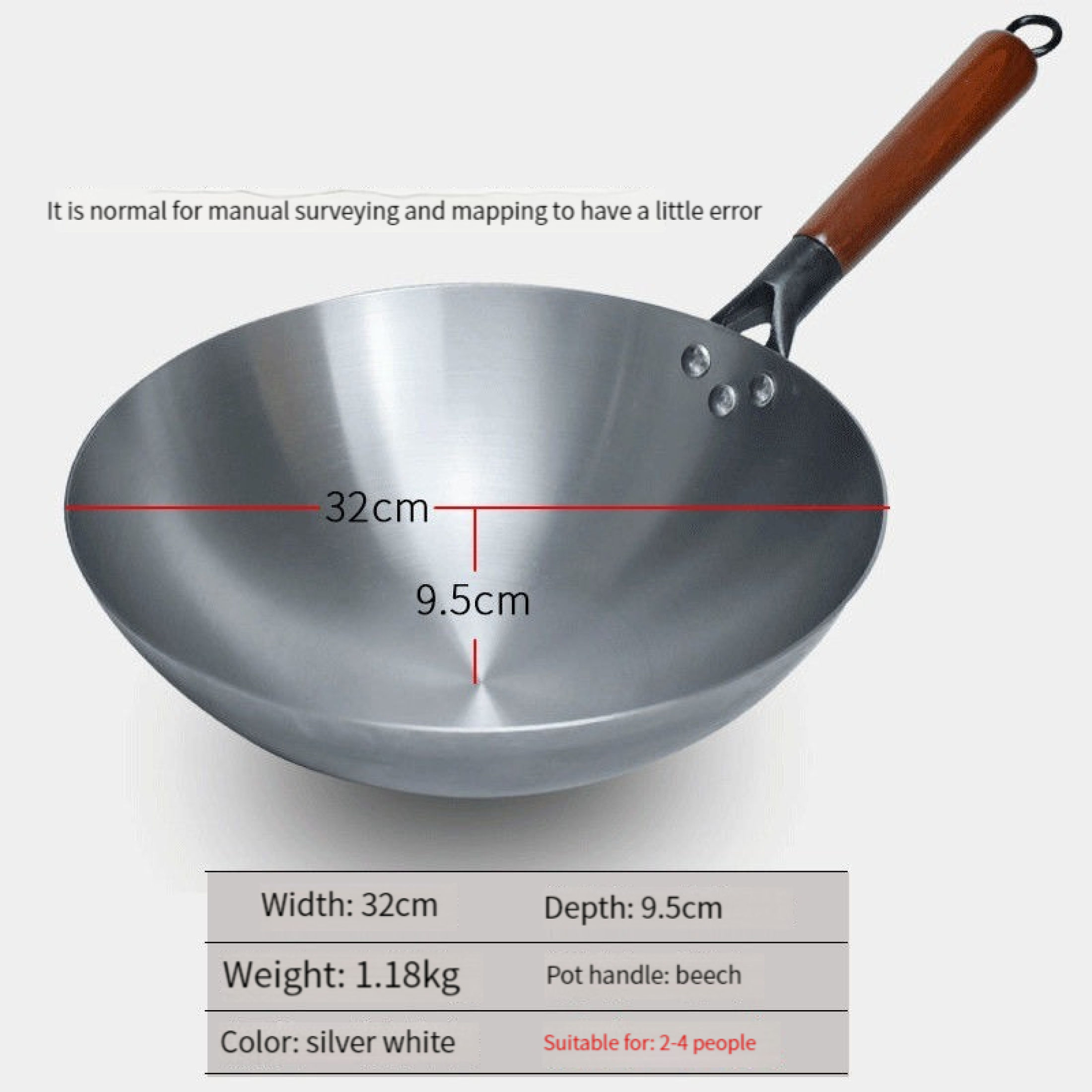 MelO home wok pan big stoneware wok pan super big deep big wok pan