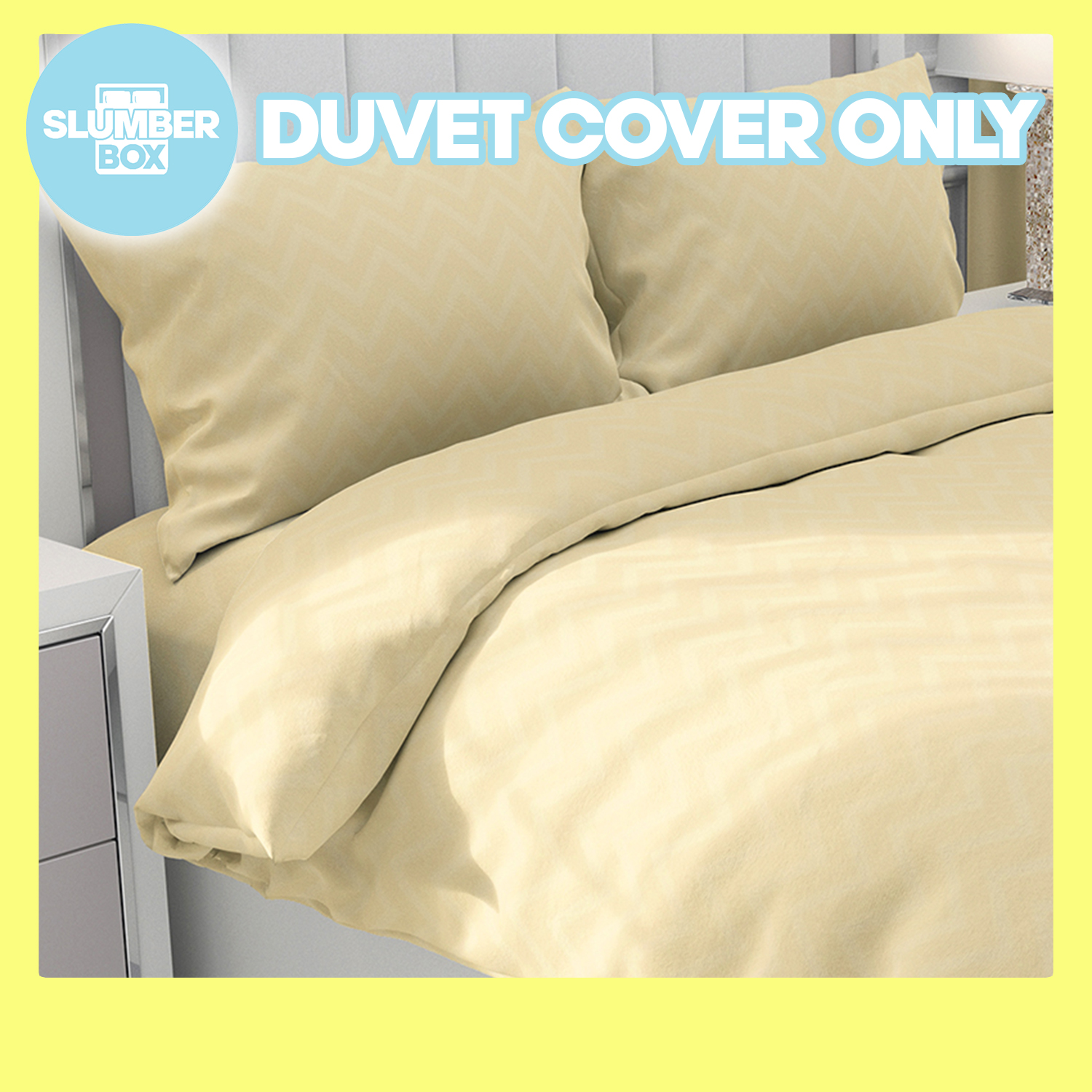 Slumber Box Duvet Cover Premium Plain Stripes Quilt Cover Zipper Bedding Thick Blanket Bed
