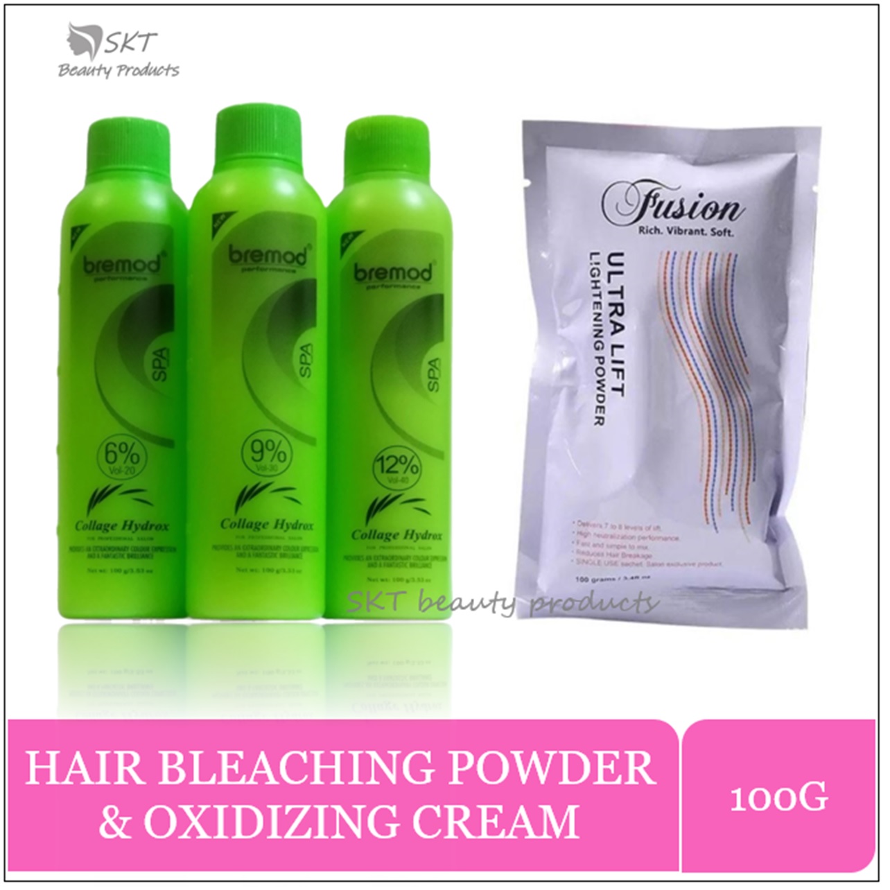Fusion Ultra Lift Hair Lightening Bleach Powder 100g and Bremod Oxidizing Cream 100ml Lazada PH