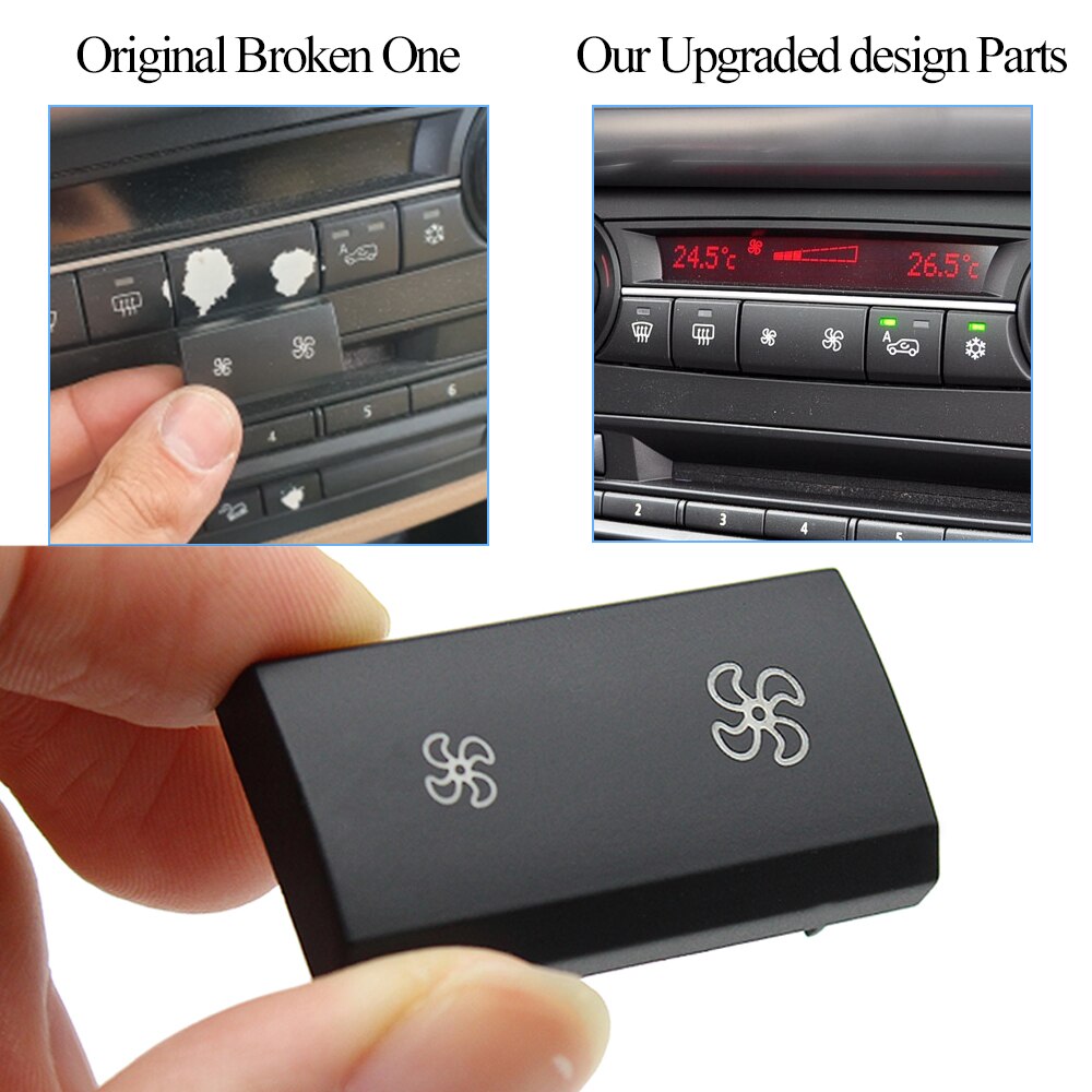 Dashboard Ventilation Climate Circulation Button AC Volume Adjustment Switch Cover For BMW X5 X6 E70 E71 E72 64119310445