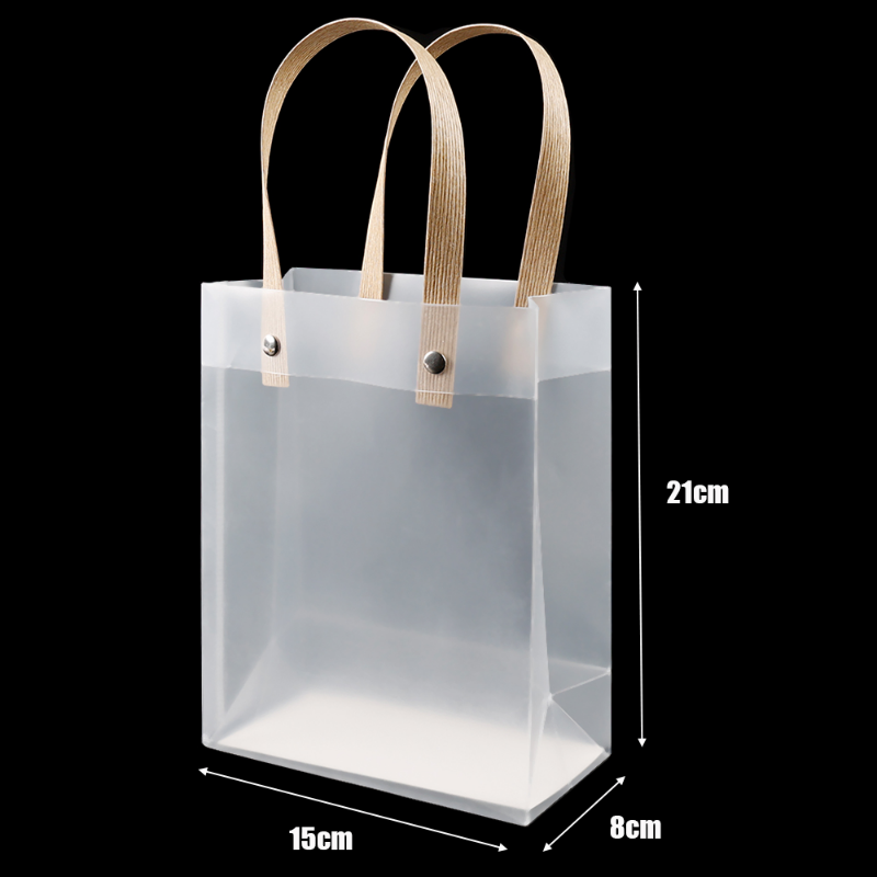 🔥From Manila🔥PVC Transparent Frosted Gift Bag Souvenir Packing Bag Handbag Clear Plastic