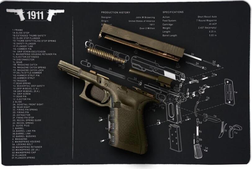 Cleaning Mat Mouse Pad For Taurus G2C G3C TH9 TH40 c CZ P10 C F Sig