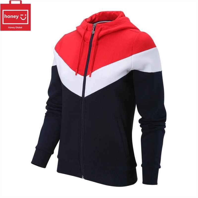 honey net patchwork hoodie