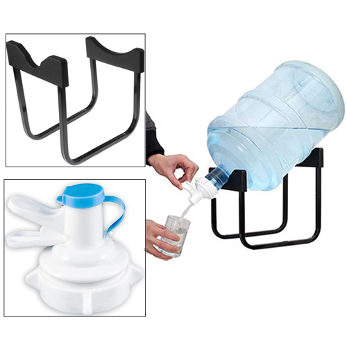 Portable Detachable Bracket Bottled Water Holder Rack with Bracket Mouth Hand Press Water
