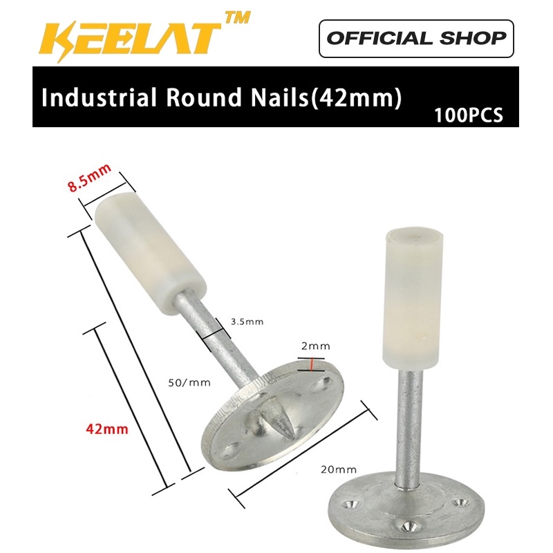 KEELAT Manual Steel Nails Gun Rivet Tufting Nail Gun Concrete Wall Fastening Pipe Clamp Round
