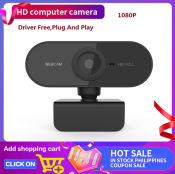 HD Webcam 1080P with Microphone for PC/Laptop Video Meetings and Vlogging