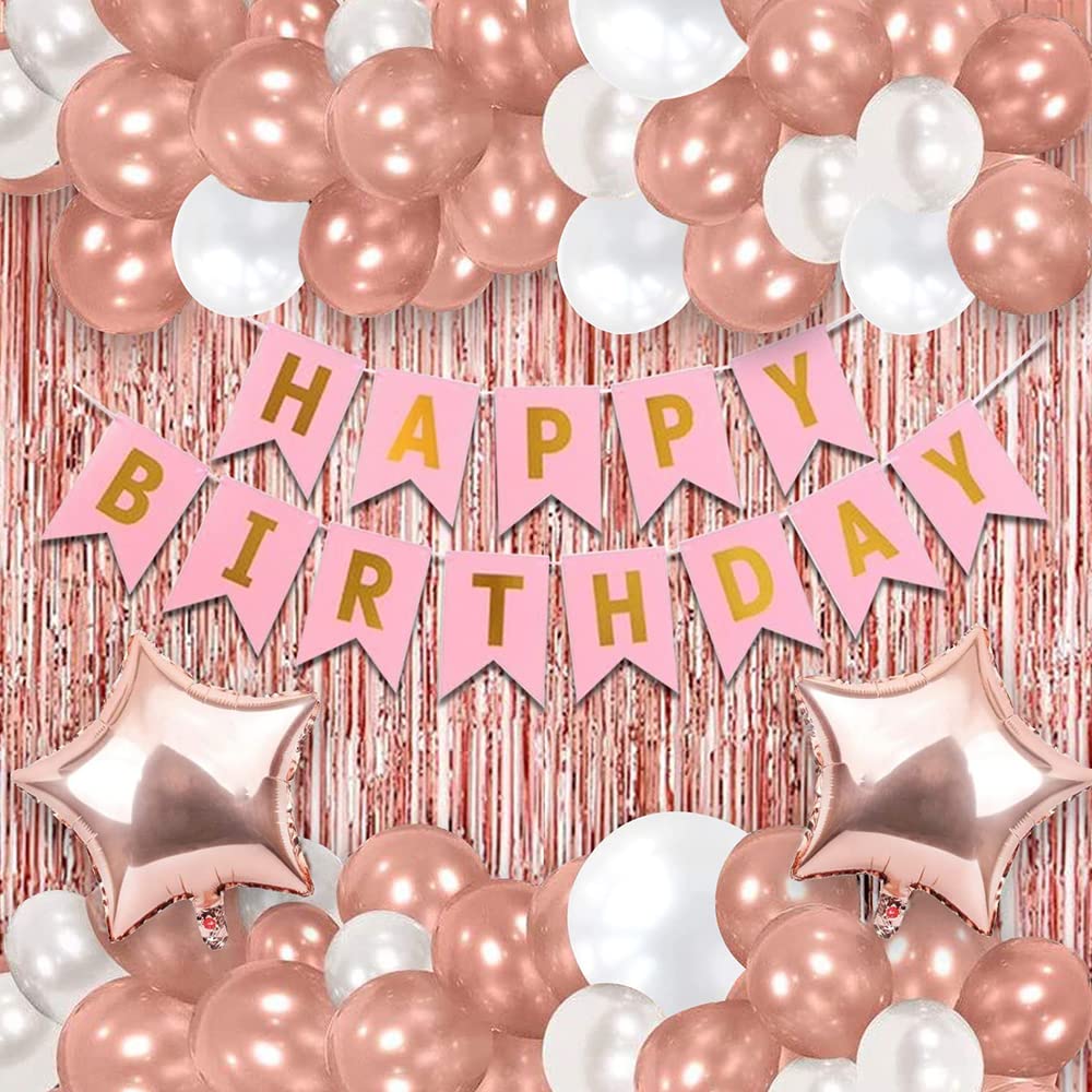 Birthday Decorations - Ring Birthday Decorations - Rose Gold & Pink - Model  1038