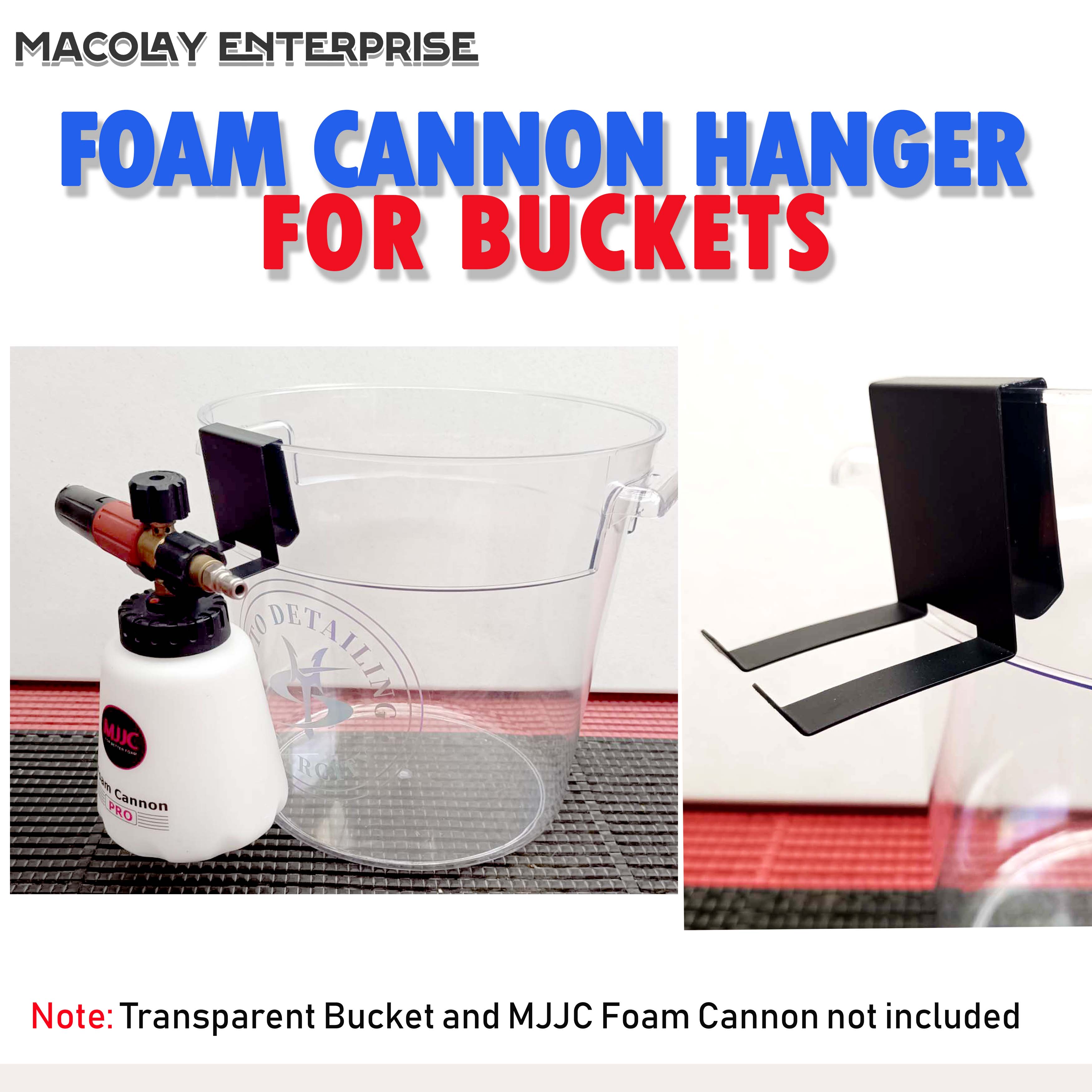 Foam Cannon Holder For CarWash Buckets Tools storage Macolay Enterprise