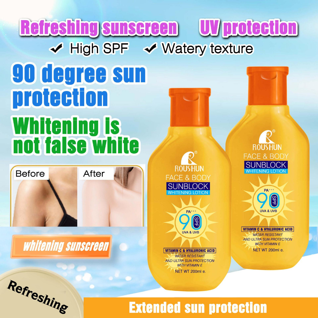 SPF90 PA+++ Body Lotion Sunscreen Face Waterproof Sunblock Cream ...