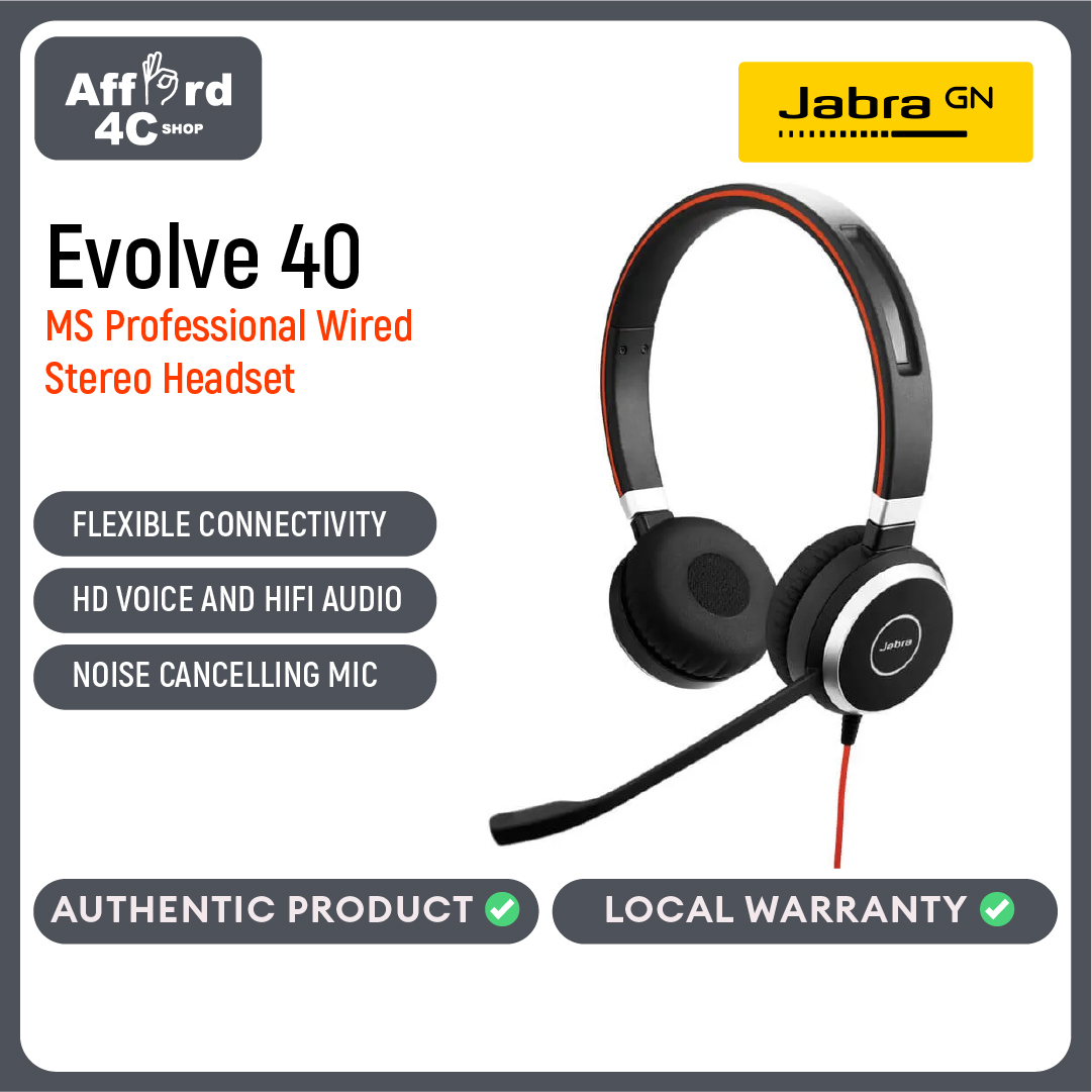 Wireless Headset Jabra Evolve 40 Ms Professional Wired Headset