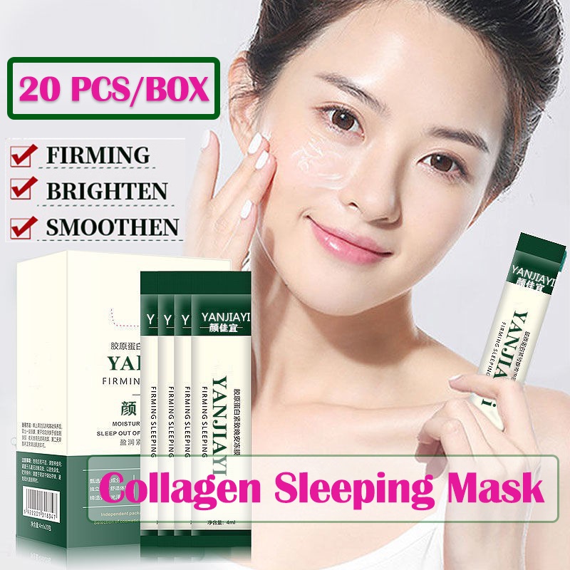 COD 20Pcs Original Yanjiayi Collagen Sleeping Mask Hydrating and