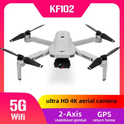 KF102 GPS RC Drone with Camera 4K 2-axis Gimbal 5G Wifi FPV Optical Flow Positioning Foldable RC Quadcopter Brushless Motor