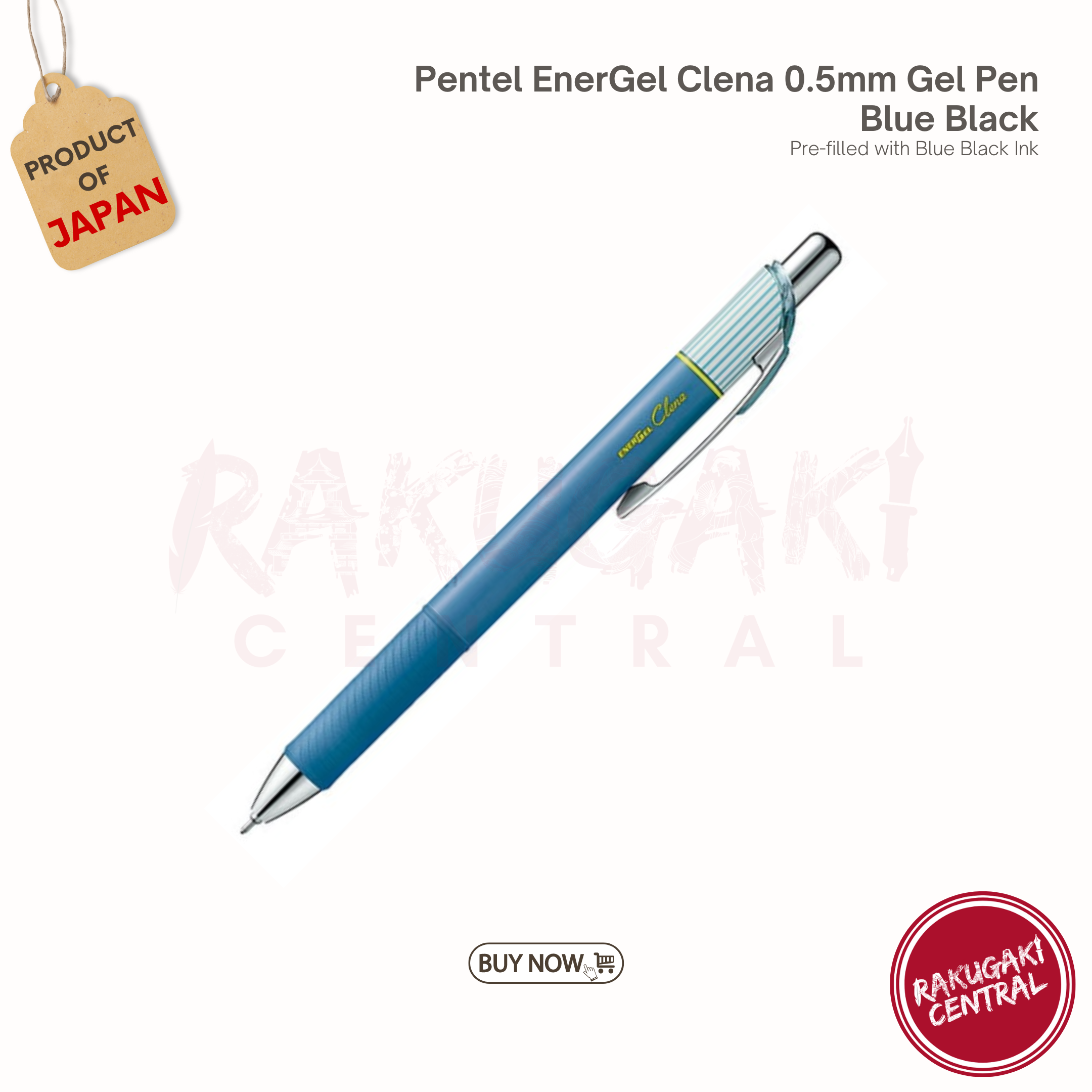 Pentel EnerGel Clena Gel Pen 0.3mm and 0.5mm