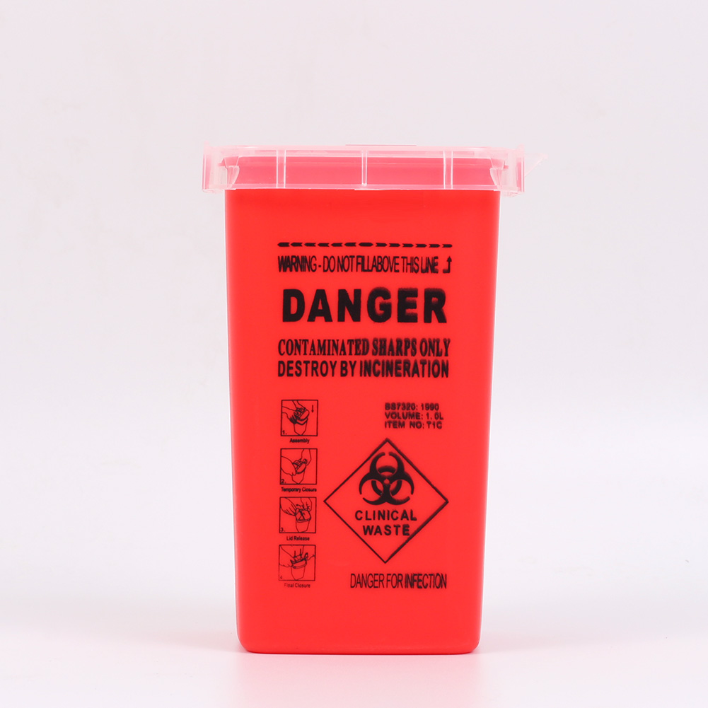 1L Tattoo Danger Sharps Container Tattoo Needle And Supplies Disposal