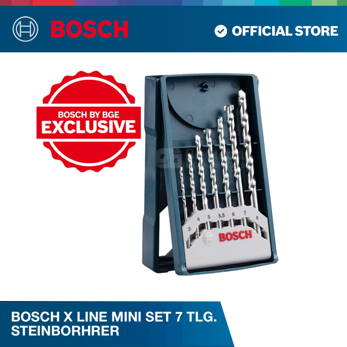 Bosch Mini-X-Line Steinbohrer-Set 7-teilig 