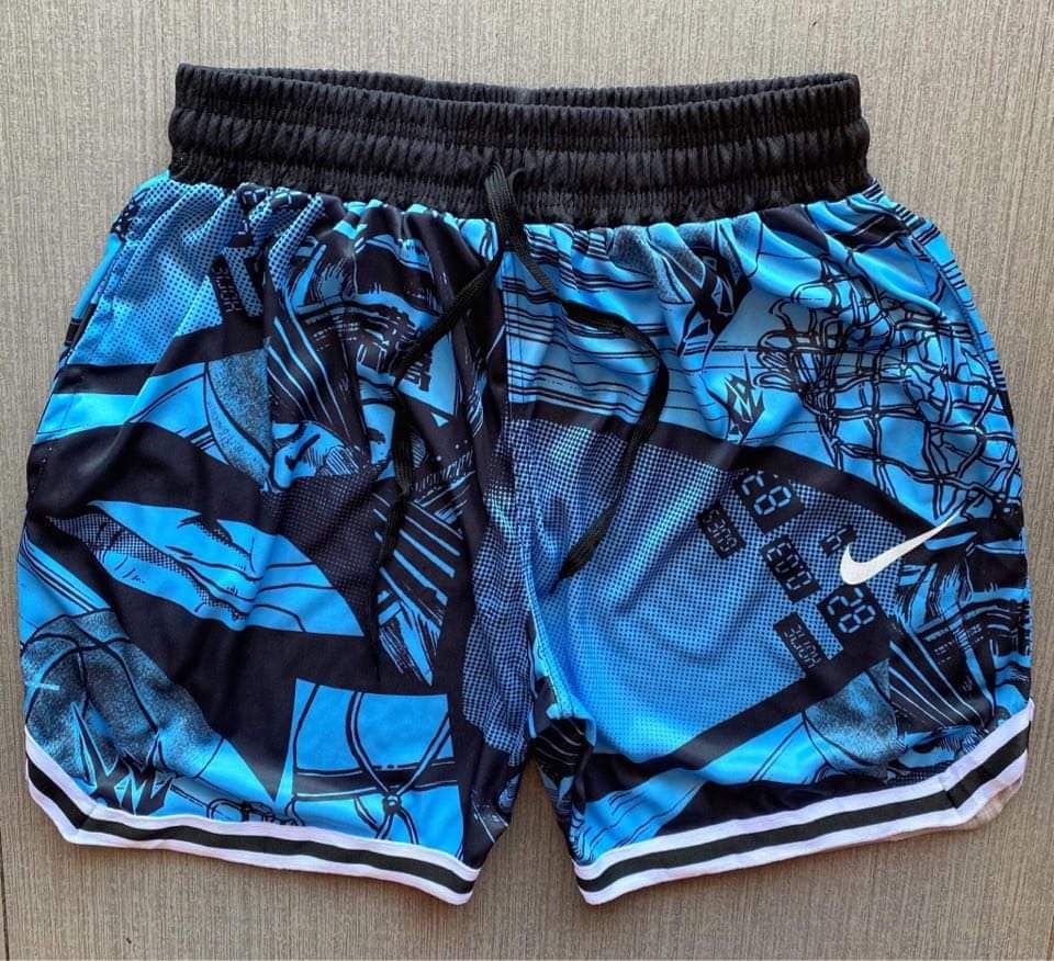 SHOTCLOCK GIANNIS Light Blue Polydex Jersey Shorts for Men Printed