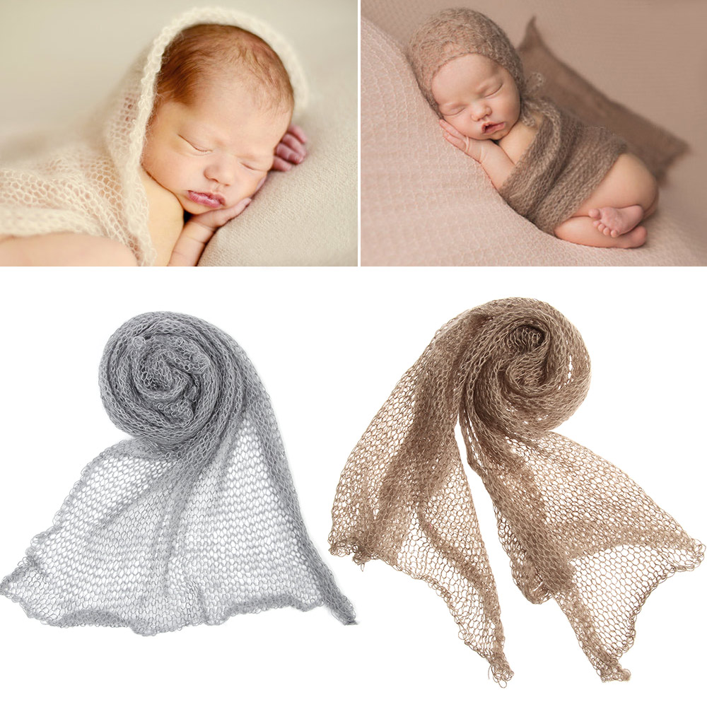 SURRIP FASHION 1pc Fashion Elastic Studio Shoot Auxiliary Warm Winter Blanket Stretch Knit Wrap Newborn Wrap Baby Photography Props