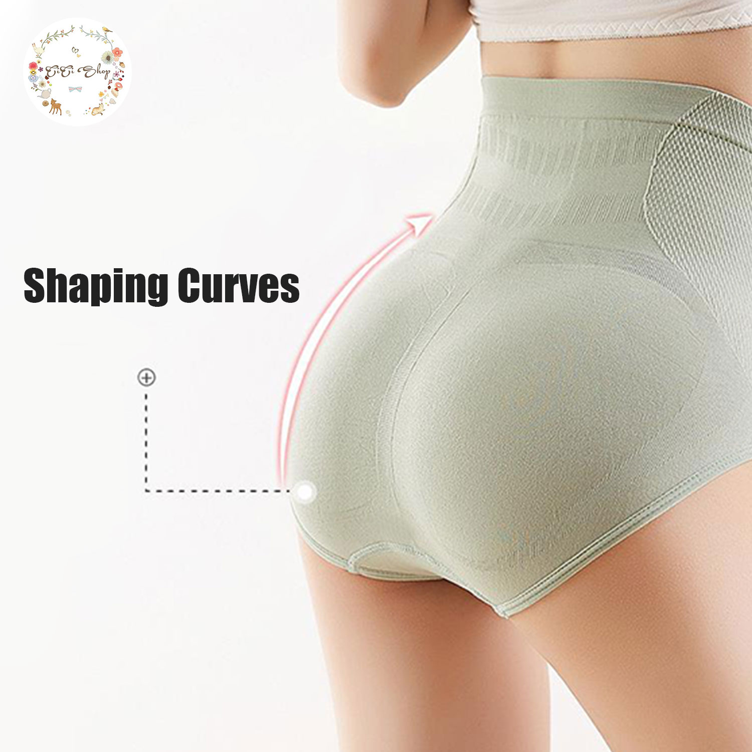 Women High Waist Body Shaper Slimming Butt Lifter Shapewear Solid