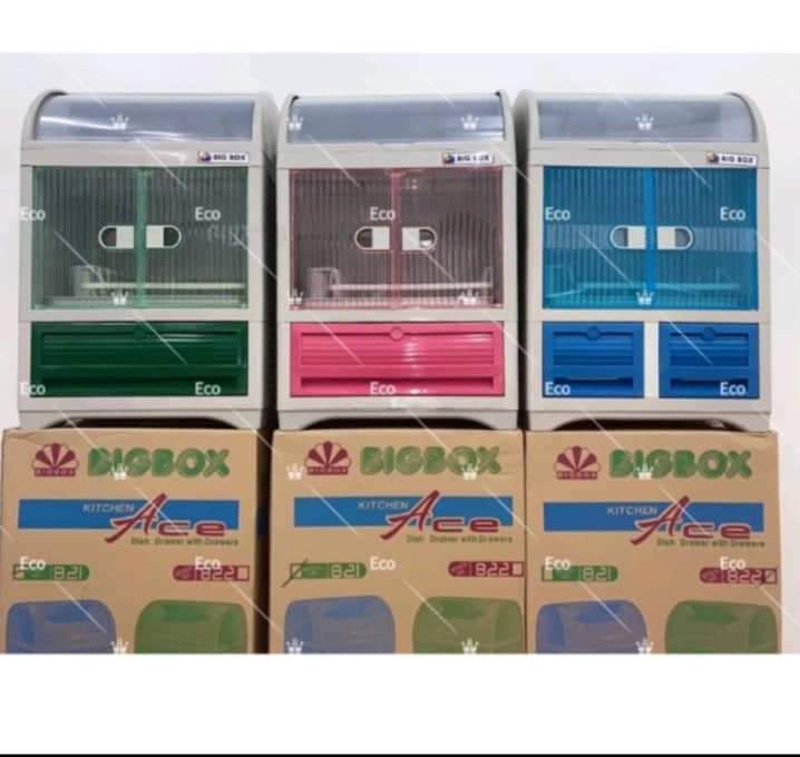 Big Box kitchen dish drainer with drawer multifunctional cupboard plate organizer Lazada PH