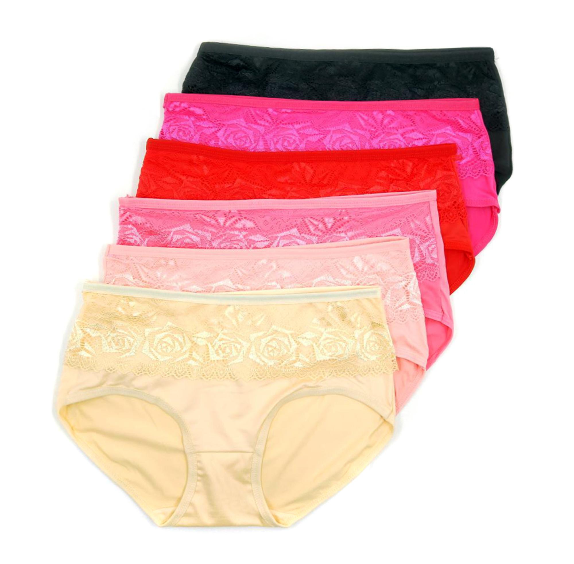 Buankoxy Women's Mid-Rise Stretch Cotton Panties Assorted Colors 