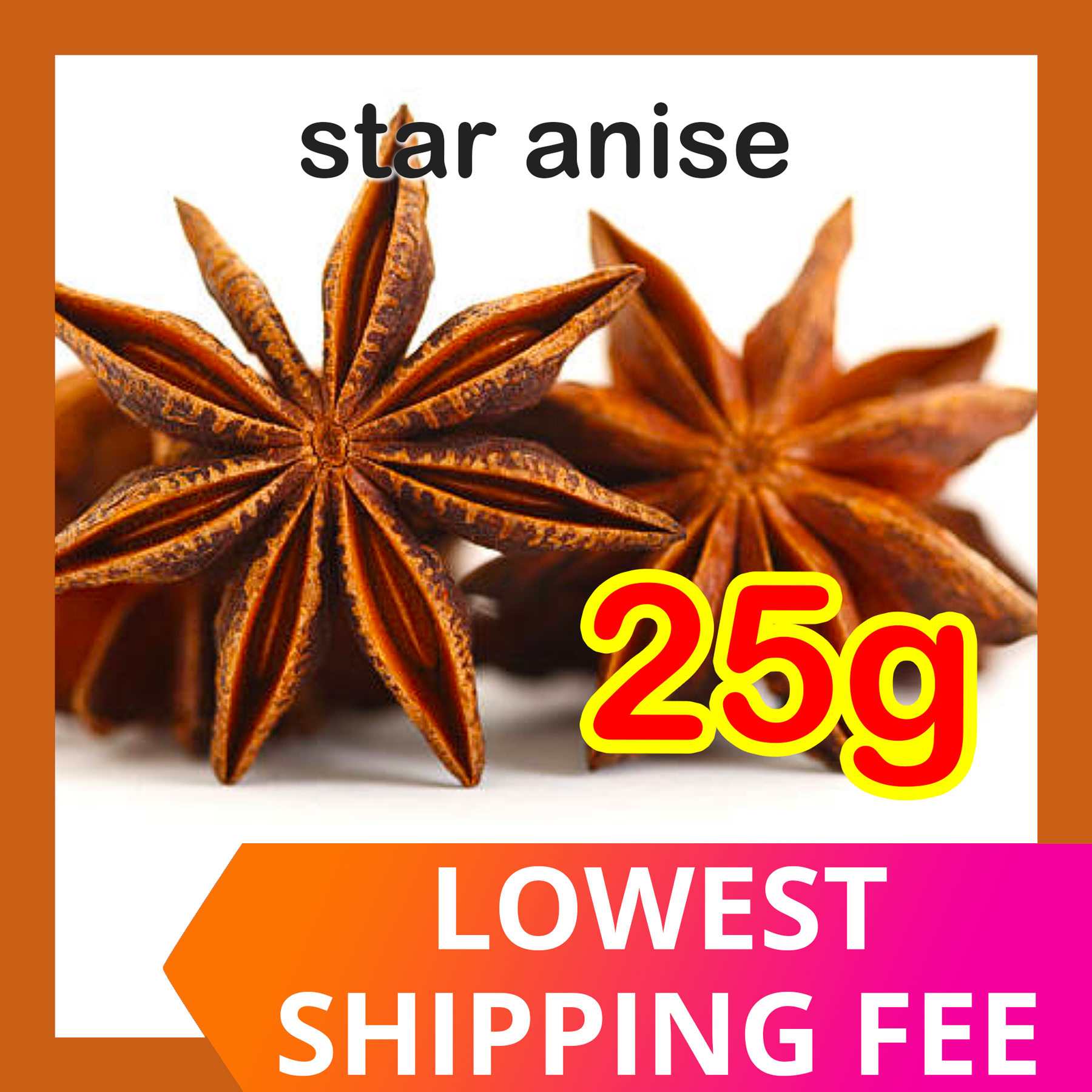 25g STAR ANISE Star Anis Anise Seeds for Pho Biryani Ingredients Chinese Five Spice Star Annise