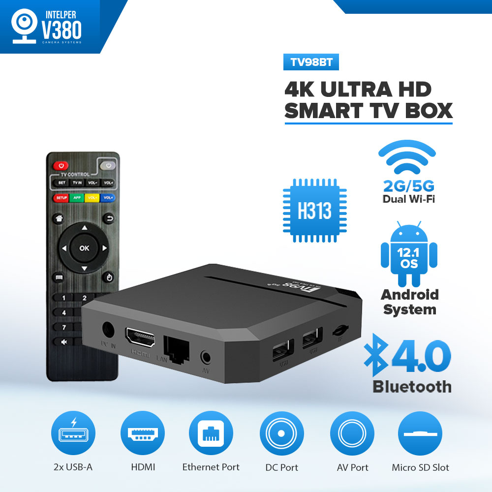 Intelper MXQ Pro TV98BT 5G TV Box Support 2.4G / 5G Dual WiFi Bluetooth ...