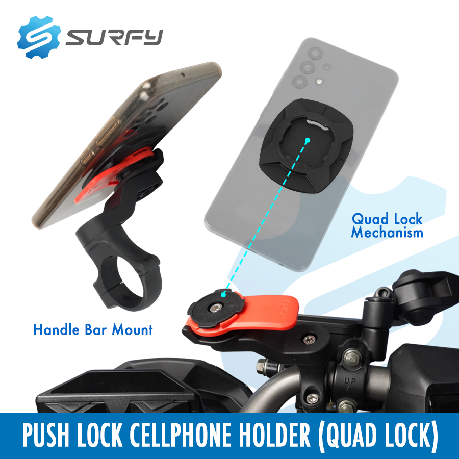 Push Lock Cellphone Holder Handle Bar Mount Lazada PH