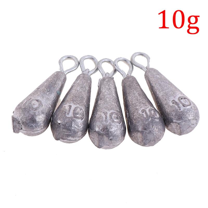 On sale 5pcs Open lead sinker olive shaped accessories for lure sea fishing