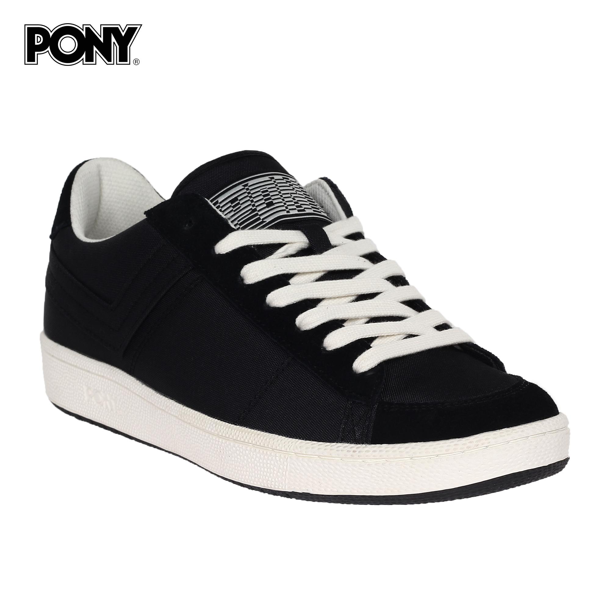 pony shoes black and white