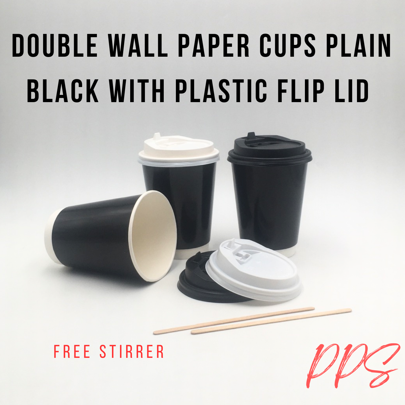 Double Wall Cup Generic Black