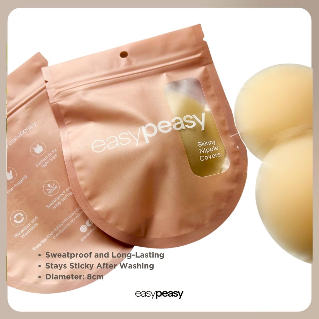 BNEW] Easy Peasy XL Lift Nipple Pad in Nude [Seamless Nipple Tape Reuseable  Sweatproof], Women's Fashion, Undergarments & Loungewear on Carousell