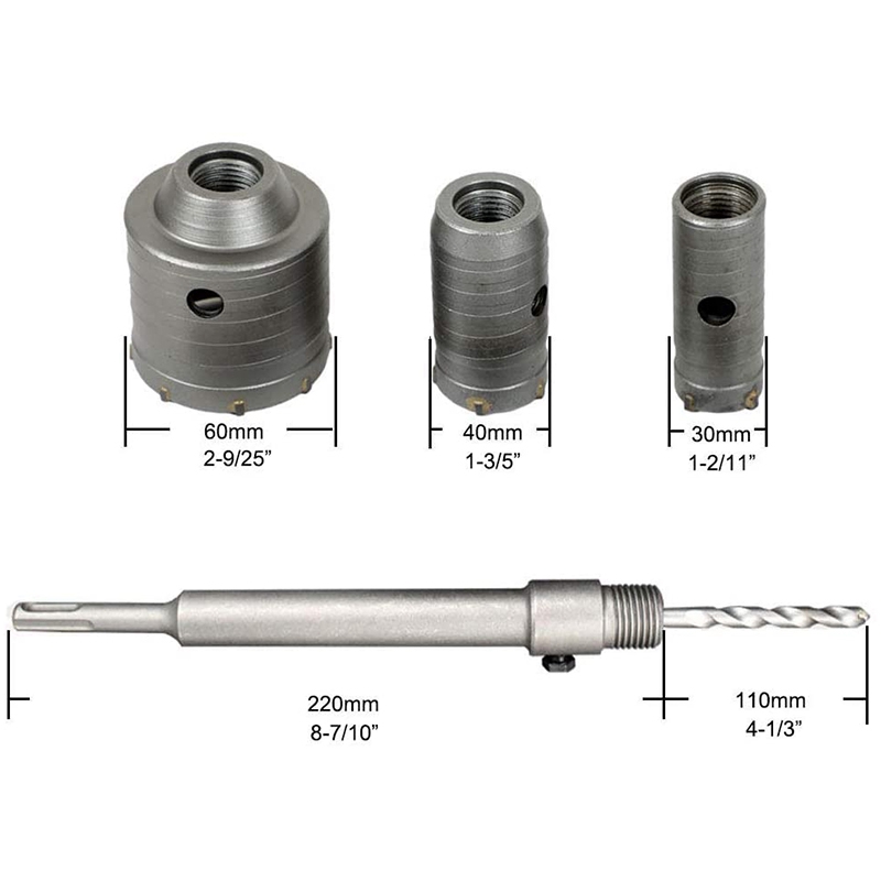 Concrete Hole Saw Kits SDS Plus Shank 